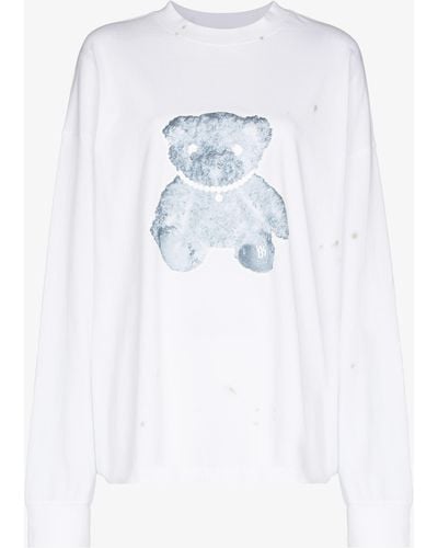we11done Teddy Bear Cotton Sweatshirt - Women's - Cotton - White
