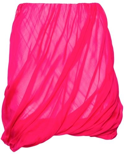 Helmut Lang Bubble Silk Mini Skirt - Pink