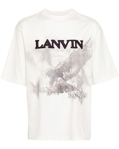 Lanvin X Future Eagle-print Cotton T-shirt - Unisex - Polyester/viscose/cotton - White