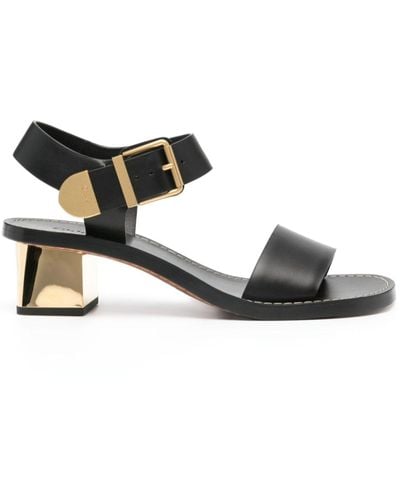 Chloé Rebecca 40 Leather Sandals - Black
