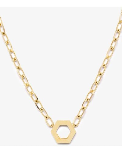 Harwell Godfrey 18k Yellow Hexagon Foundation Necklace - Metallic