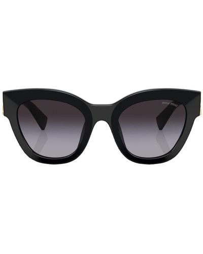 Miu Miu Cat-eye Gradient-lens Sunglasses - Black