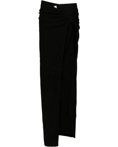 Monot Asymmetric Maxi Skirt - Women's - Polyester - Black