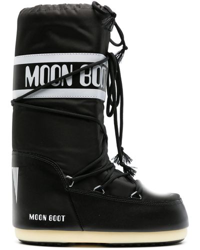 Moon Boot Icon Nylon Boots - Men's - Polyurethane/nylon/fabric/rubber - Black