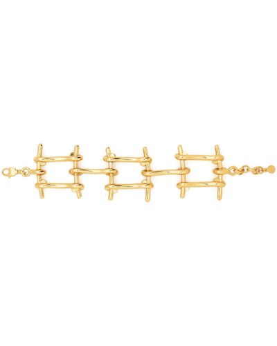 Rabanne -tone Wire Chain Bracelet - Women's - Brass - White