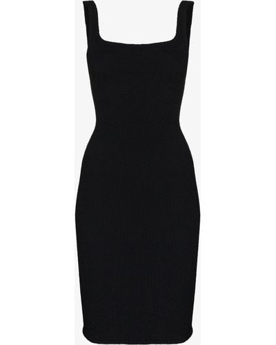 Hunza G Crinkle Mini Dress - Women's - Lycra/nylon - Black