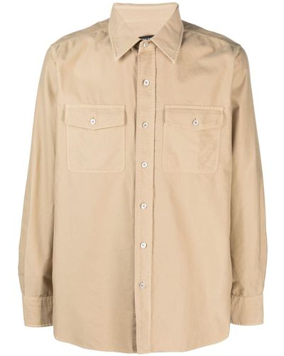 Tom Ford Button-up Cotton Shirt - Natural