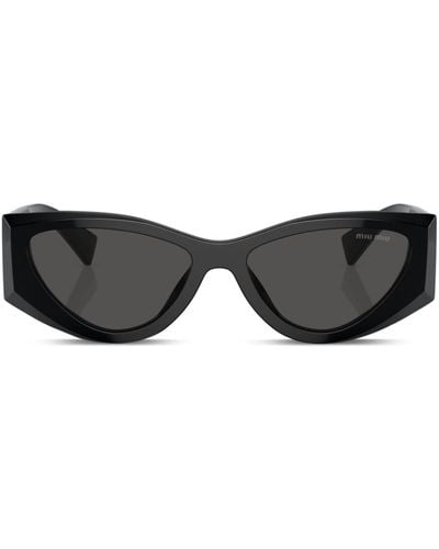 Miu Miu Cat-eye Frame Tinted-lenses Sunglasses - Women's - Acetate - Black