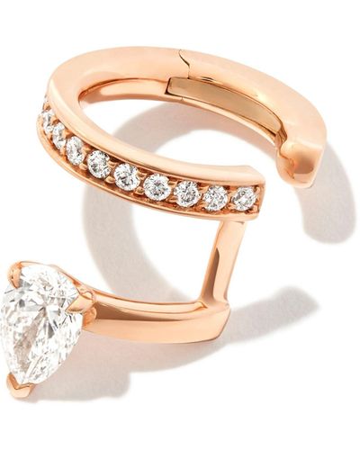 Repossi 18k Rose Gold Serti Sur Vide Diamond Single Ear Cuff - Women's - 18kt Rose Gold/white Diamond