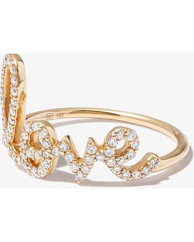 Sydney Evan 14k Yellow Large Love Diamond Ring - Metallic