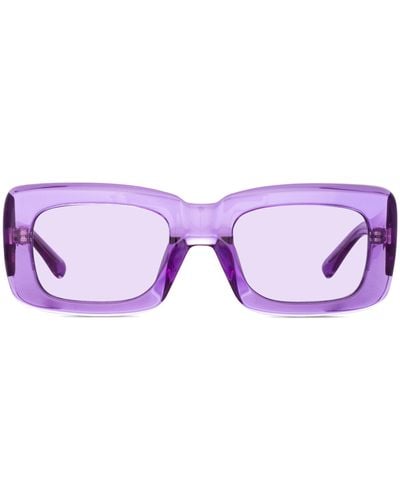 Linda Farrow X Rectangle-frame Sunglasses - Purple