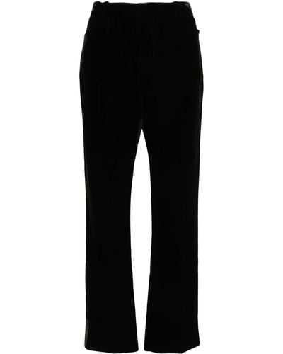 Tom Ford Velvet Tailored Trousers - Black