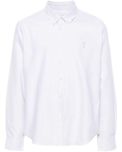 Ami Paris White Ami De Coeur Cotton Shirt - Unisex - Cotton