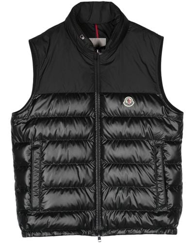 Moncler Logo-patch Down-feather Gilet - Black