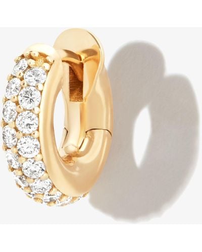 Spinelli Kilcollin 18k Yellow Mini Macro Diamond Single Hoop Earring - Metallic