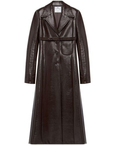 Courreges Heritage Tailored Coat With Belt - Black