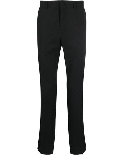 Fendi O'lock Wool Trousers - Black