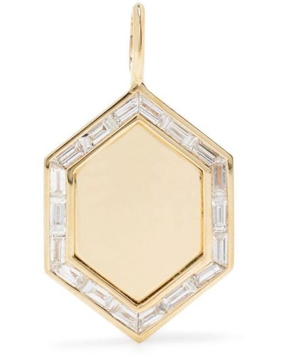 Lizzie Mandler 18k Yellow Diamond Hexagonal Baguette Charm - Metallic