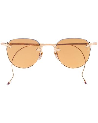 Jacques Marie Mage Gold-tone El Dorado Round Sunglasses - Natural