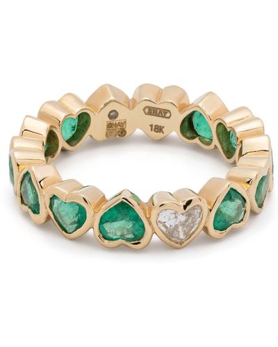 SHAY 18k Gold Emerald And Diamond Ring - Metallic