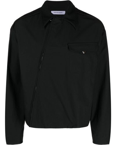 Kiko Kostadinov Murad Asymmetric Zip-up Jacket - Black