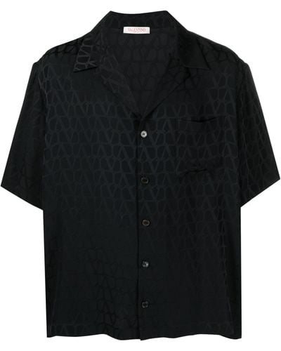 Valentino Garavani Toile Iconographe-print Silk Shirt - Men's - Silk - Black