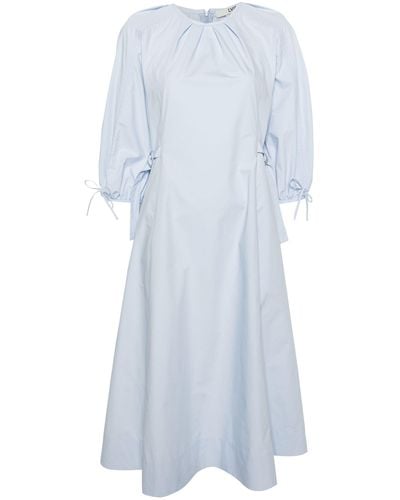 LVIR Puff Sleeved A-line Dress - Blue