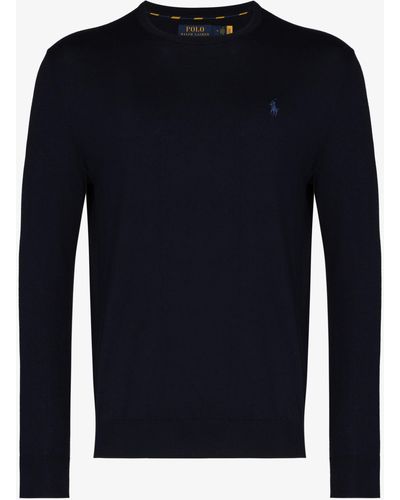 Polo Ralph Lauren Polo Pony Jersey Sweater - Men's - Cotton - Blue