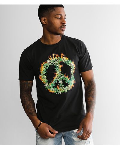 Cult Of Individuality Peace Sign T-shirt - Gray