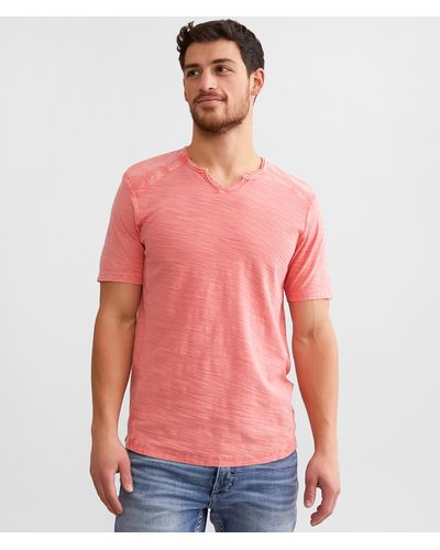 Buckle Black Slub Knit T-shirt - Pink