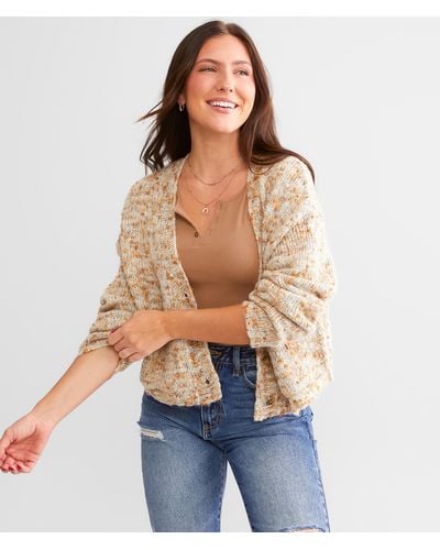 Billabong Catch Up Cropped Cardigan Sweater - Blue