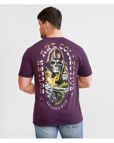 Sullen Swimming With Death T-shirt - Purple