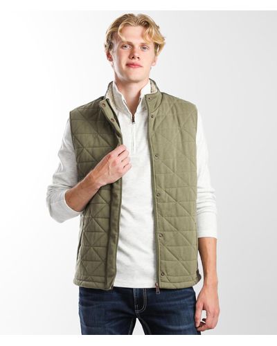 Outpost Makers Mock Neck Quilted Vest - Green
