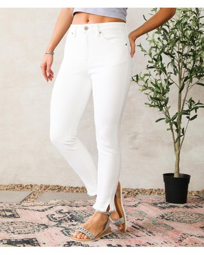 Kancan Kan Can High Rise Ankle Skinny Stretch Jean - White