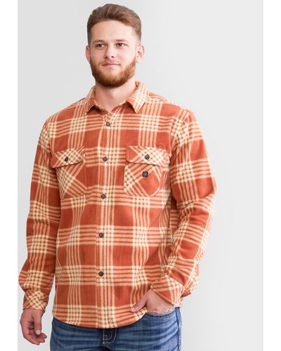 Vissla Eco-zy Fleece Flannel Shirt - Orange