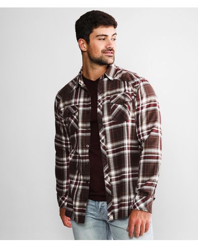 Reclaim Flannel Athletic Shirt - Brown