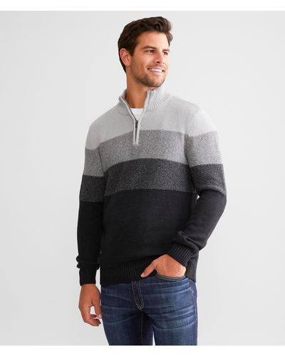 J.B. Holt Quarter Zip Sweater - Gray