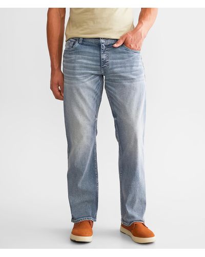 Reclaim Relaxed Straight Stretch Jean - Blue