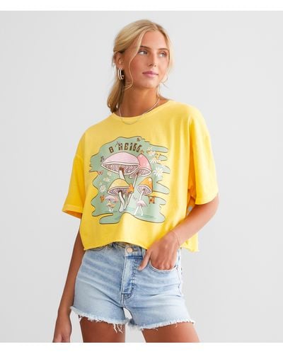 O'neill Sportswear Summer Trip Cropped T-shirt - Yellow