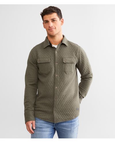 Outpost Makers Quilted Flannel Shirt - Green