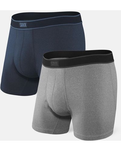 Saxx Underwear Co. Daytripper 2 Pack Stretch Boxer Briefs - Gray
