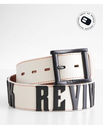 Rock Revival Leather Belt - White