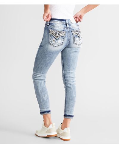 Miss Me Low Rise Ankle Skinny Stretch Jean - Blue