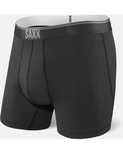 Saxx Underwear Co. Quest 2.0 Stretch Boxer Briefs - Black