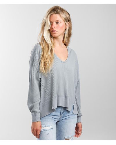 Free People Buttercup Thermal Top - Blue