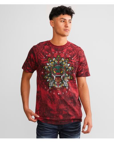 Affliction Golden Temple T-shirt - Red