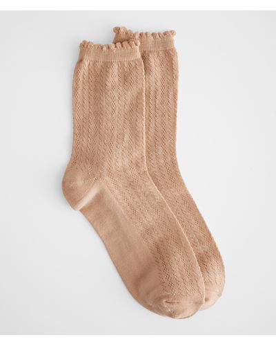 BKE Ruffle Socks - Natural