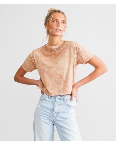 Gilded Intent Boxy Cropped T-shirt - Blue