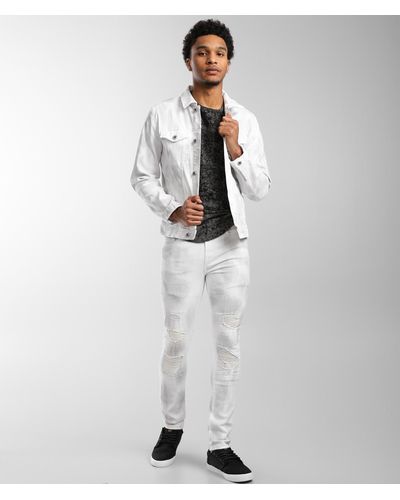 Cult Of Individuality Punk Super Skinny Jean - White
