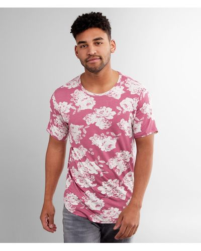 Rustic Dime Floral Stretch T-Shirt - Men's T-Shirts in White Black